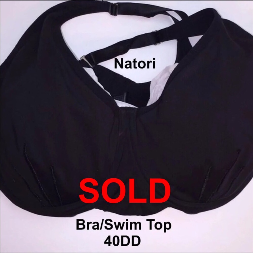 Bra Sports Notori 40DD Black 2-Layer NWOT Swim Bra